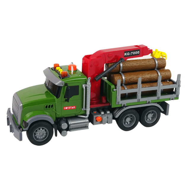 Sunkvežimio automobilinis kranas, gabenantis medienos rąstus Garsas 3