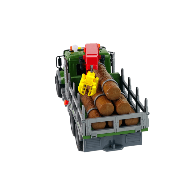 Sunkvežimio automobilinis kranas, gabenantis medienos rąstus Garsas 2