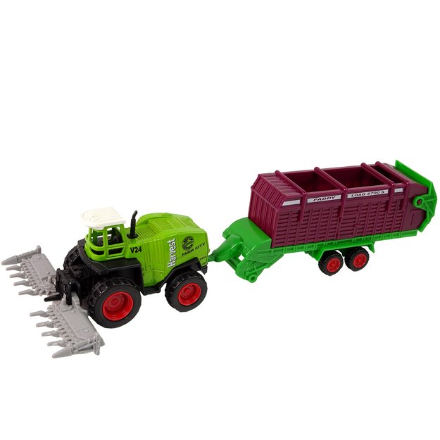 Žemės ūkio transporto priemonių rinkinys Traktorius 12 dalių Metalinis 8