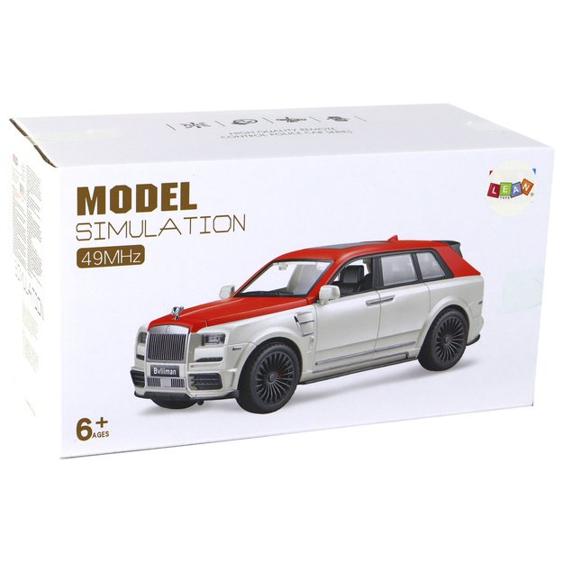 Automobilis R/C 1:20 Baltai raudonas pilotinis automobilis 5