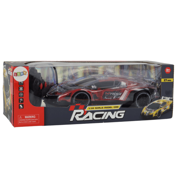 Nuotoliniu būdu valdomas RC sportinis automobilis 1:16 mastelio raudonos šviesos 2