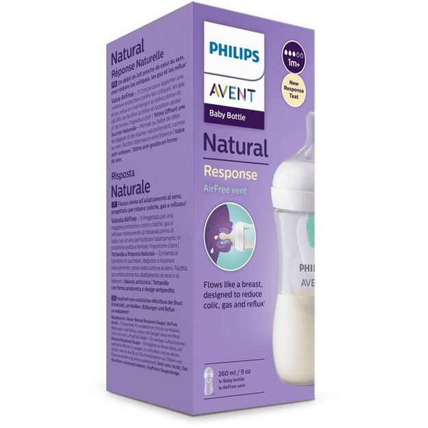 Philips Avent Natural Response buteliukas 260 ml su žinduku (3 srauto greičiai) 2