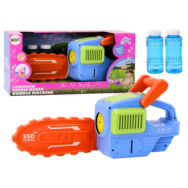 Blue Chainsaw Bubble Machine