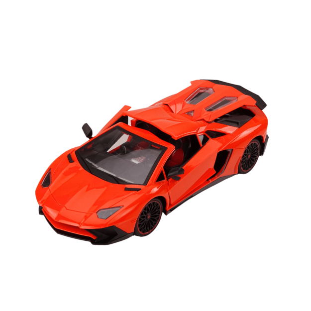 RC sportinis automobilis 1:12, atidaromos durys, oranžinė spalva 6