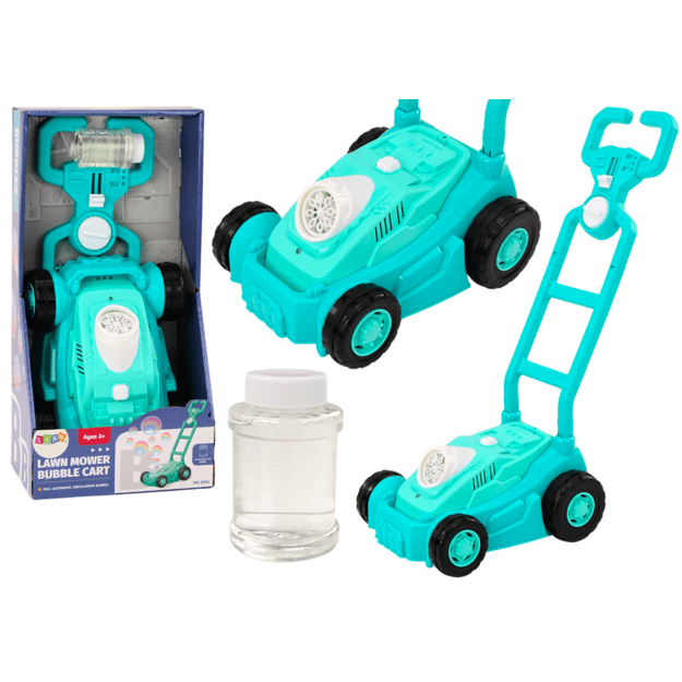 Soap Bubble Machine Mower Ride-On with Handle Green