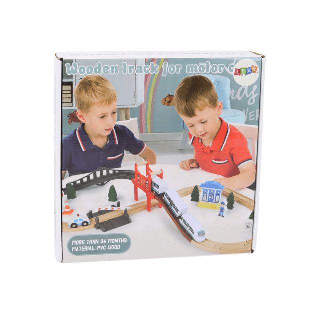 Wooden Railway Track Train Train Tracks Accessories Bridge Police 3.2m 4