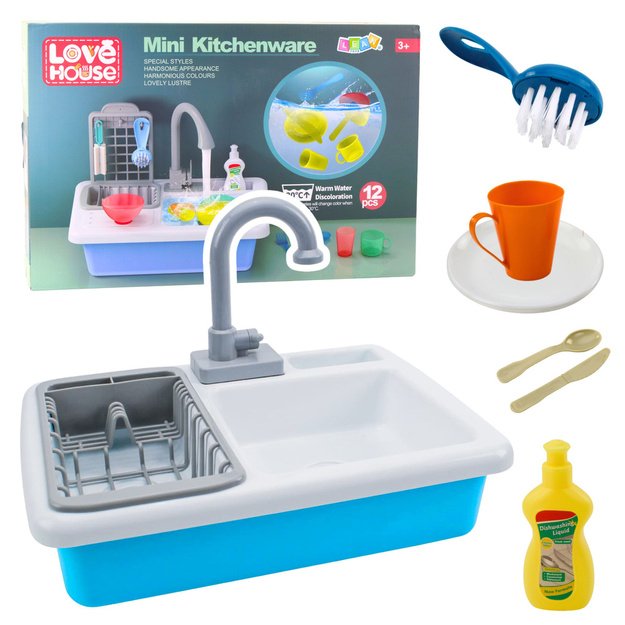 Electric Kitchen Sink With Water Circulation, Color Changing Under Hot Water, 12 pcs.