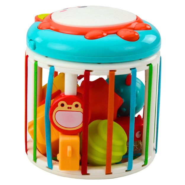 Cylinder Sensory Cube Interactive Drum Fox Lights Sounds Colorful 1