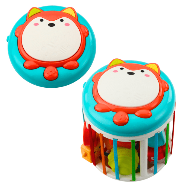 Cylinder Sensory Cube Interactive Drum Fox Lights Sounds Colorful 2