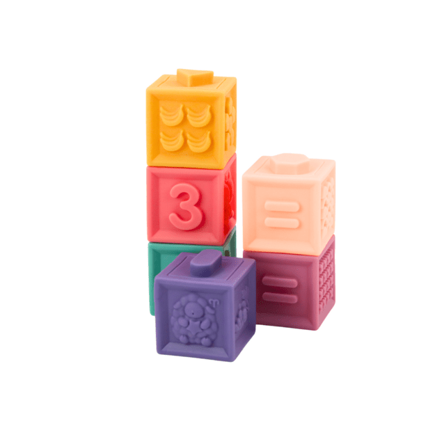 Soft Educational Blocks Animals Numbers Letters Colorful 12 Pcs