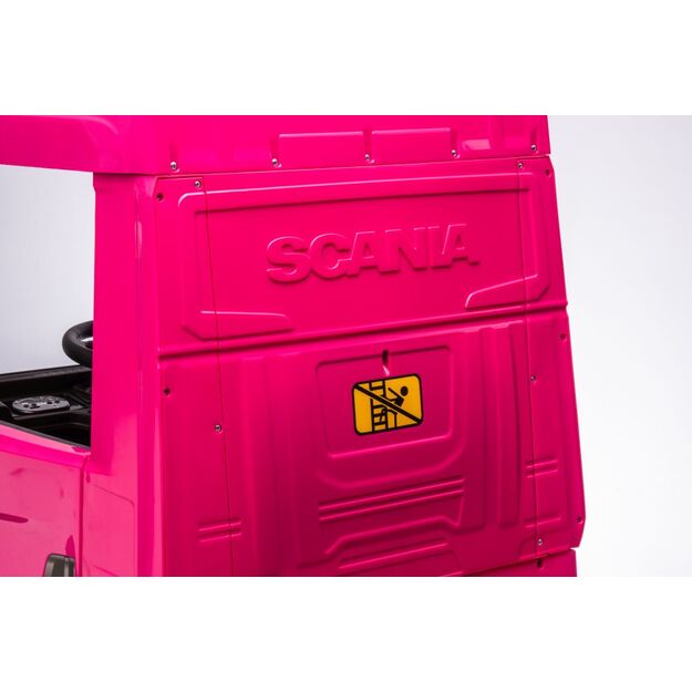Scania 500R HL698 Pink 4x4 akumuliatorinis automobilis 22