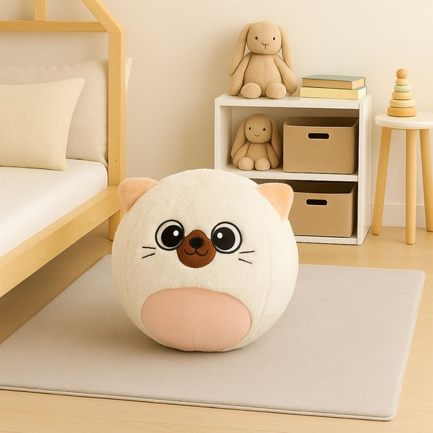 Growing Plush Bouncy Ball White Kitten Pump 50 cm 2