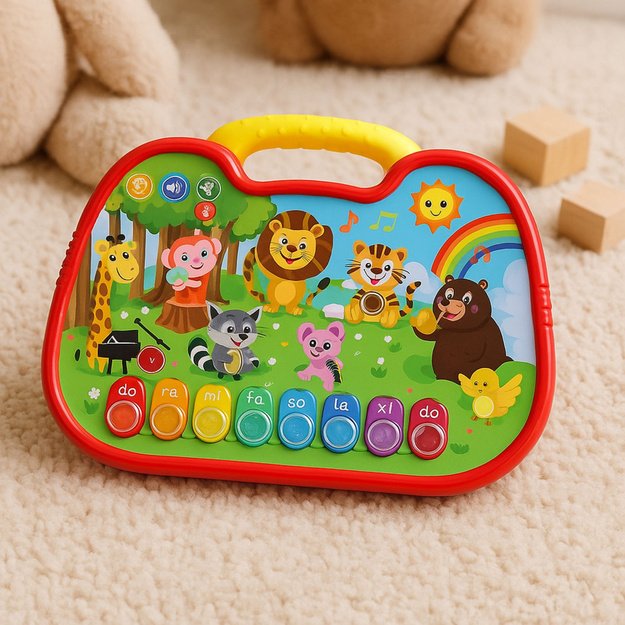 Interactive Educational Board Animal World Instruments Piano 4