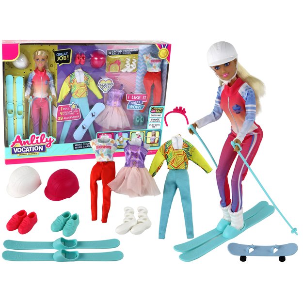 Anlily Children s Doll 4 Sports Skiing Accessories