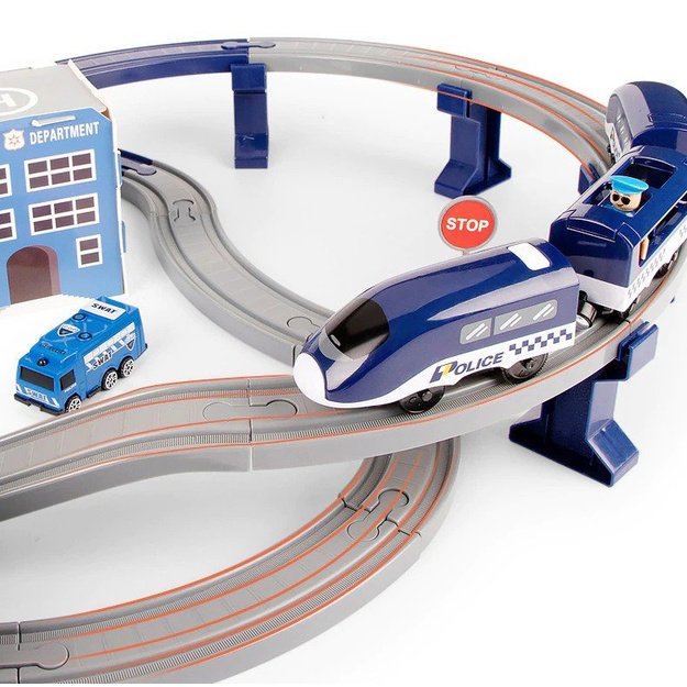 Police Town Train Set Blue 203 km/h 2
