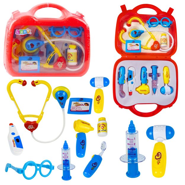 Little Doctor Set in a Suitcase Medical Accessories Lights 9 pcs.