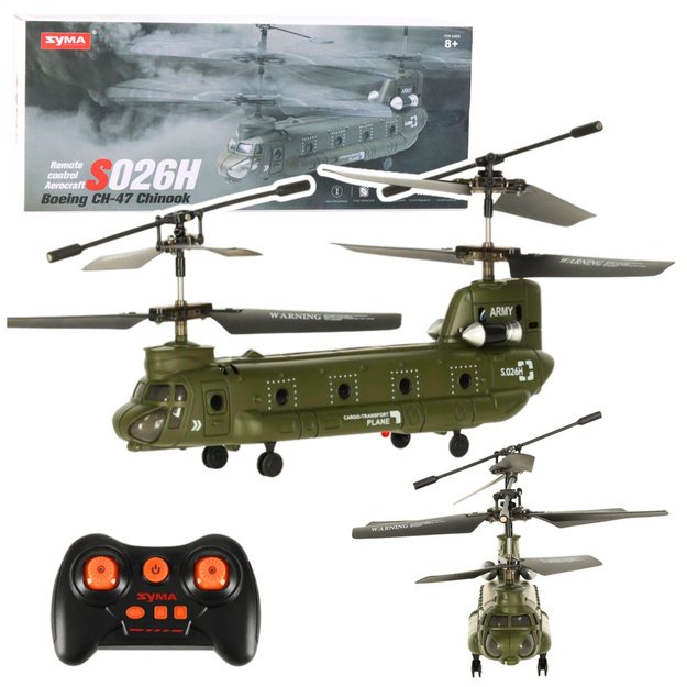 RC Helicopter Remote Control Syma S026H-1 Green Khaki