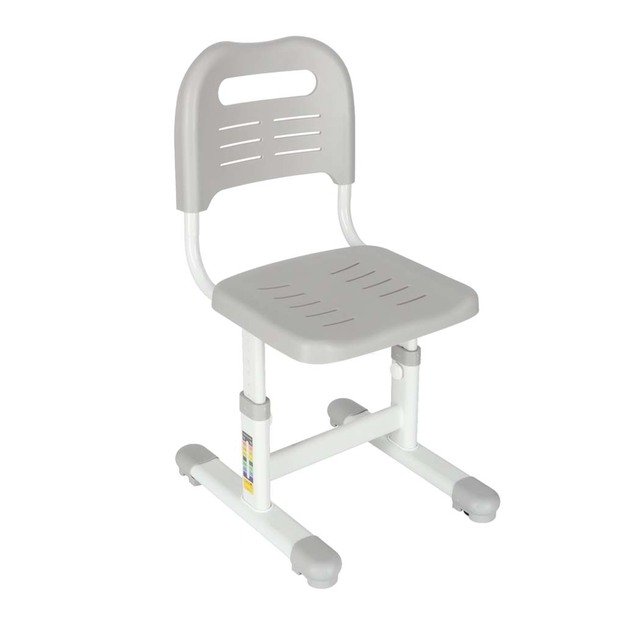 Vaiki&scaron;kas ra&scaron;omasis stalas su stalčiumi, kėdė, lempa, pilka 8