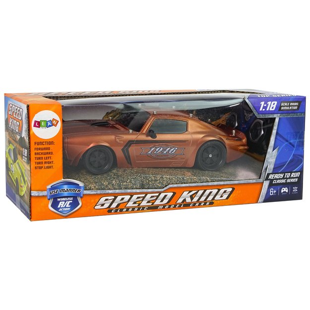 Nuotoliniu būdu valdomas sportinis automobilis R/C 1:18 rudas 4