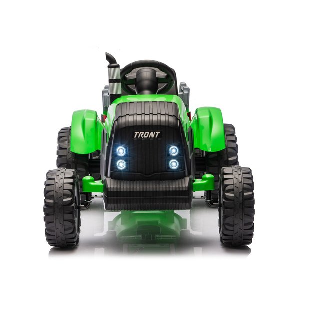 CH9959B Baterijomis varomas traktorius su priekaba, šviesiai žalias, 24 V 2