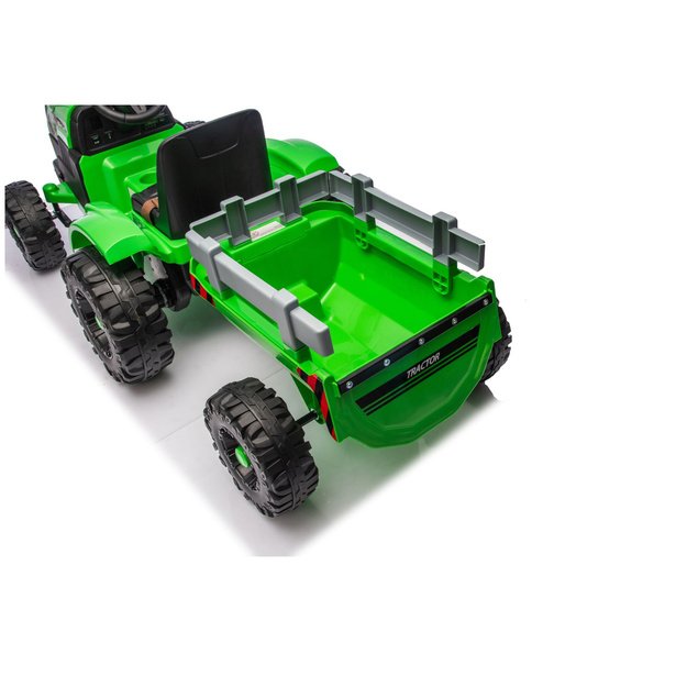 CH9959B Baterijomis varomas traktorius su priekaba, šviesiai žalias, 24 V 8