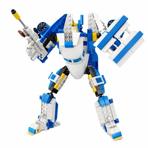 Konstruktorių rinkinys „Keleivinis lėktuvas – robotas“ 2in1, 417 dalių 1