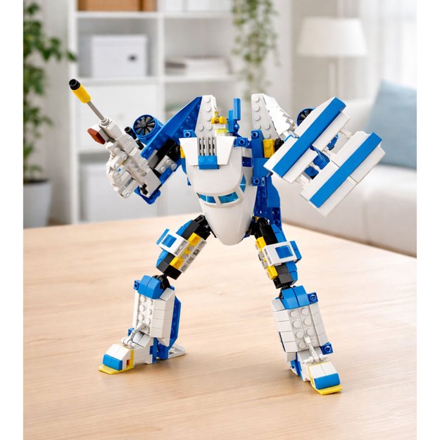 Konstruktorių rinkinys „Keleivinis lėktuvas – robotas“ 2in1, 417 dalių 3