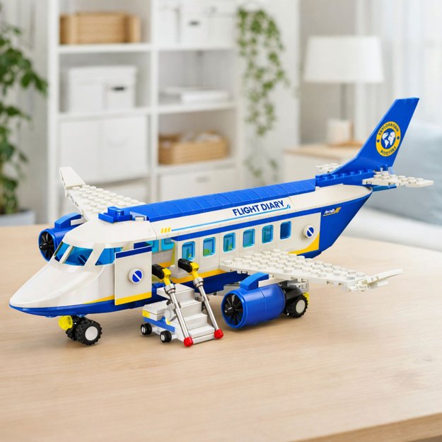 Konstruktorių rinkinys „Keleivinis lėktuvas – robotas“ 2in1, 417 dalių 4