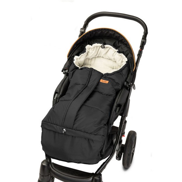 Combi 3in1 Romper Bag – black/beige polar fleece