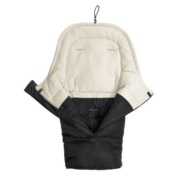 Combi 3in1 Romper Bag – black/beige polar fleece