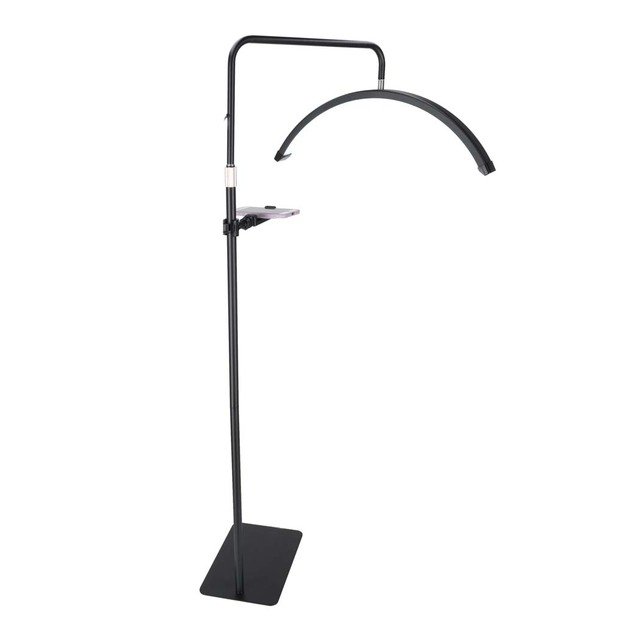 Blakstienų priauginimo lempa LED 36W reguliuojama kosmetikos be &scaron;e&scaron;ėlių lanko juoda 5