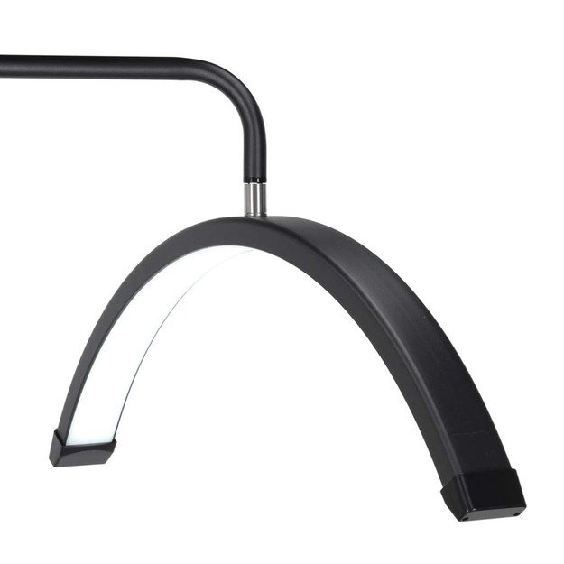 Blakstienų priauginimo lempa LED 36W reguliuojama kosmetikos be &scaron;e&scaron;ėlių lanko juoda 4