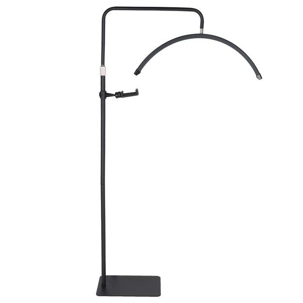 Blakstienų priauginimo lempa LED 36W reguliuojama kosmetikos be &scaron;e&scaron;ėlių lanko juoda 1