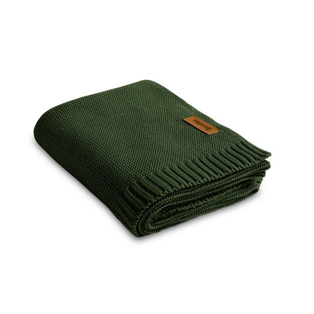 Bambuko ir medvilnės antklodė – BOTTLE GREEN