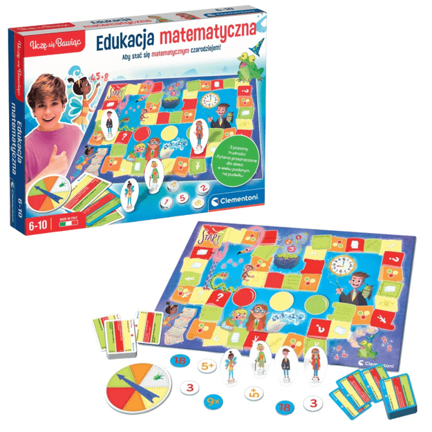 Board Game Educational Mathematics Learn Through Play Polish Language Clementoni 50778