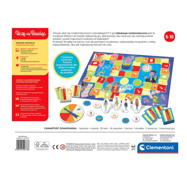Board Game Educational Mathematics Learn Through Play Polish Language Clementoni 50778 4
