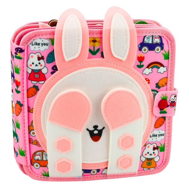 3D Felt Sensory Educational Book Pink Bunny 4