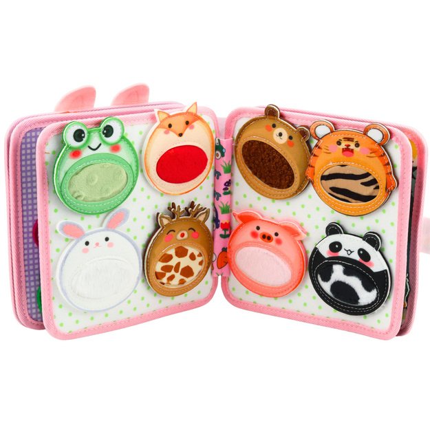 3D Felt Sensory Educational Book Pink Bunny 2