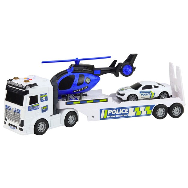 Police Truck Tow Truck Car Helicopter Lights Sound Set 1