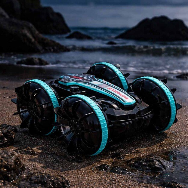 Nuotolinio valdymo automobilis amfibija, valdomas gestais 4x4 360 2.4GHz 3.7V