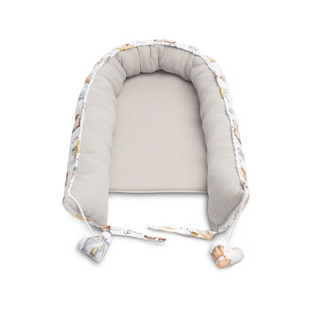 KŪDIKIŲ LIZDAS MUSLINAS - ZODIAKO PILKA 5