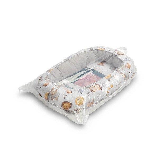 KŪDIKIŲ LIZDAS MUSLINAS - ZODIAKO PILKA 6