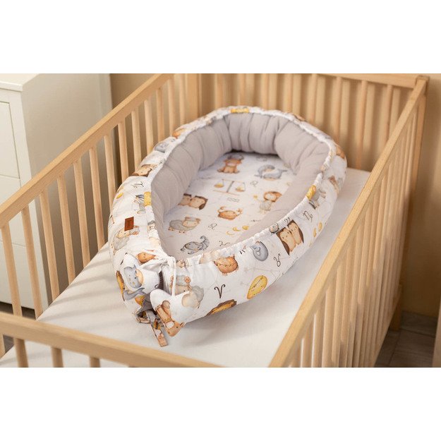 KŪDIKIŲ LIZDAS MUSLINAS - ZODIAKO PILKA 7