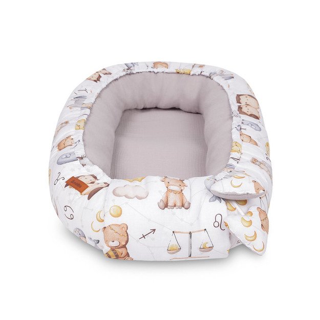 KŪDIKIŲ LIZDAS MUSLINAS - ZODIAKO PILKA 10