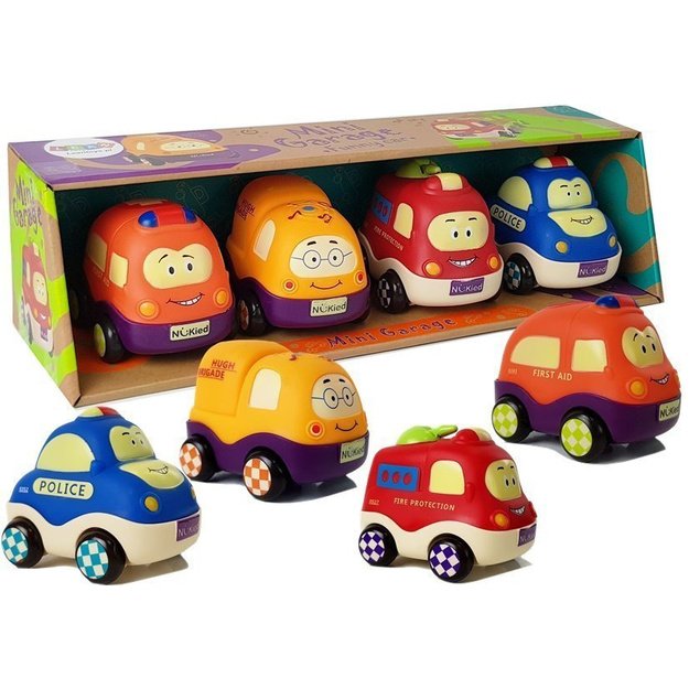 Police Ambulance Cars Set for Toddler with String 4 pieces