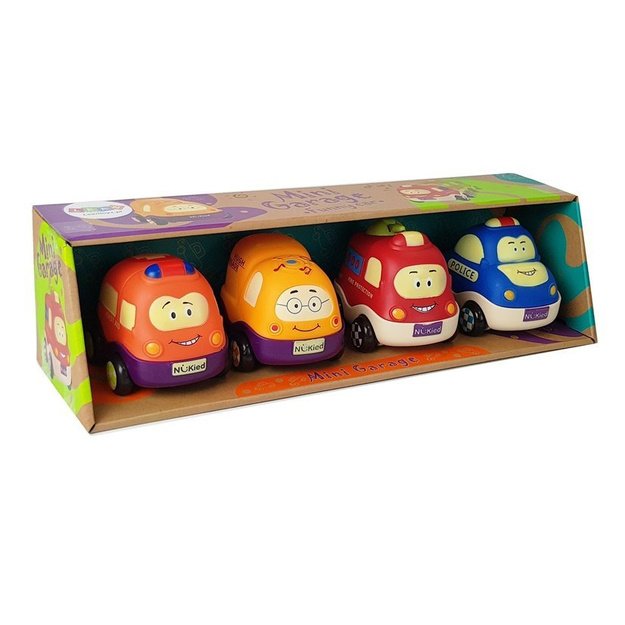 Police Ambulance Cars Set for Toddler with String 4 pieces