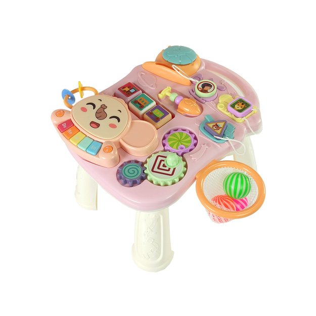 Interactive Pusher Walker Table 2in1 Pink