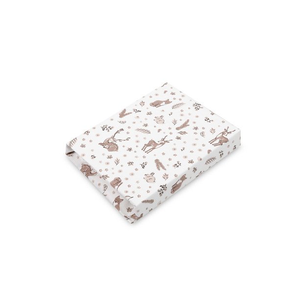 PRINTED BEDSHEET COTTON FOREST BEIGE 60X120