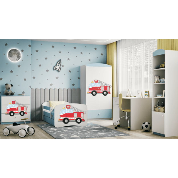 Komoda babydreams mėlyna ugniagesių komanda
