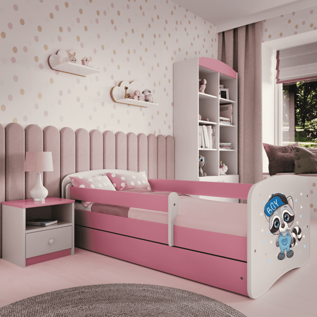Bed babydreams pink raccoon with drawer with mattress 180/80 4